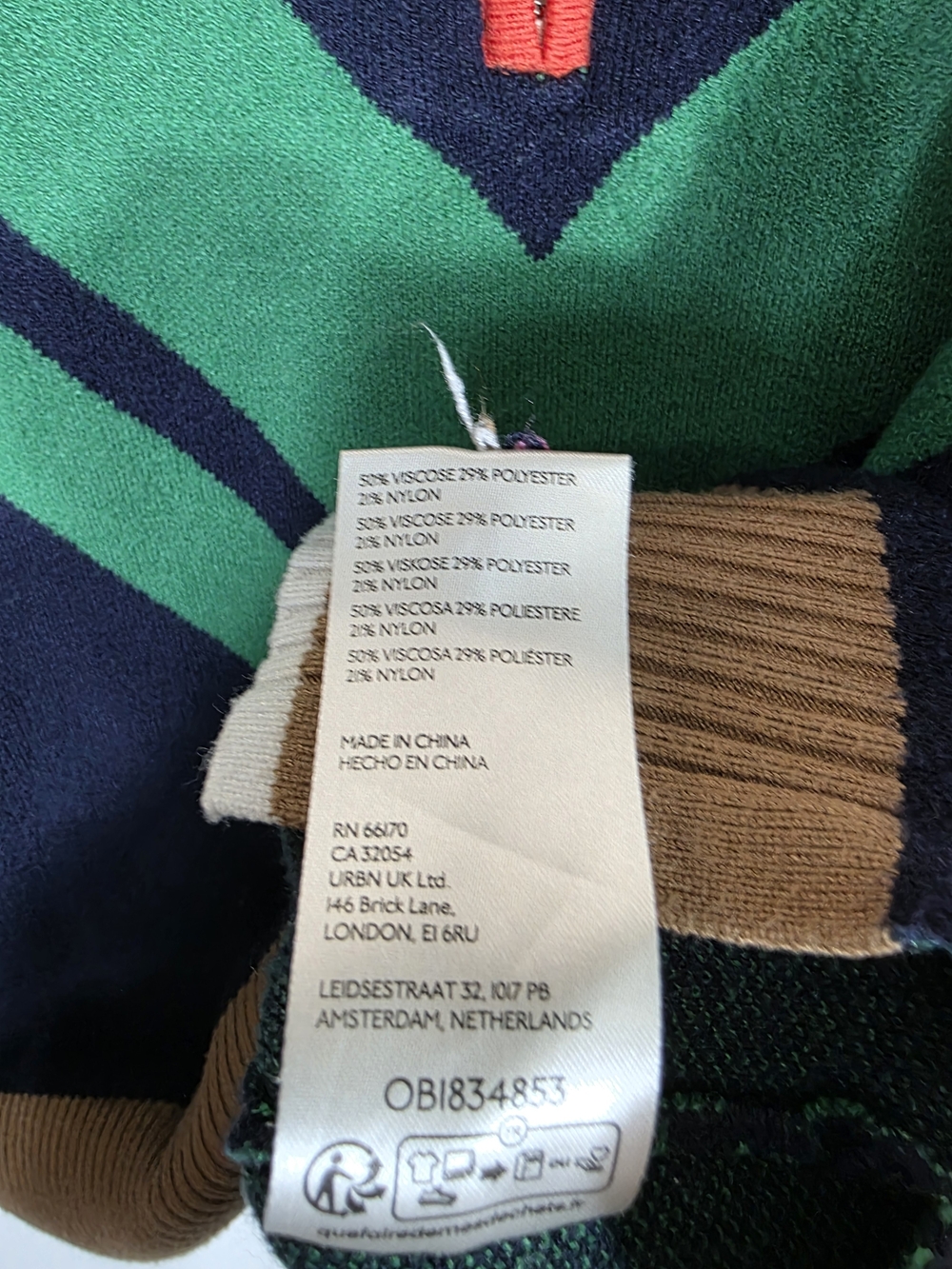 Anthropologie Maeve Knit Varsity Colourblock Half-Zip Jumper - Picture 11 of 12